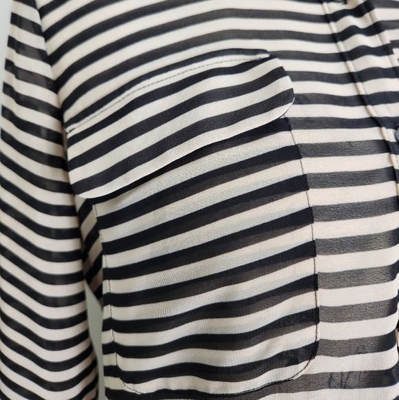 Vintage Sheer Striped Blouse - Picture 5 of 14